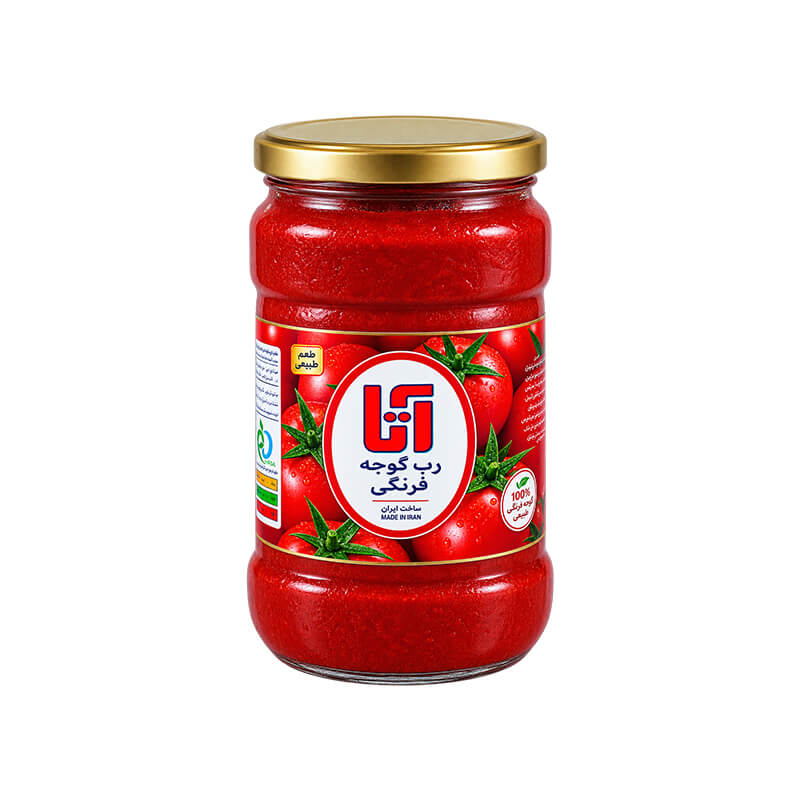 رب گوجه فرنگی ۷۰۰ گرمی  شیشه ای آتا